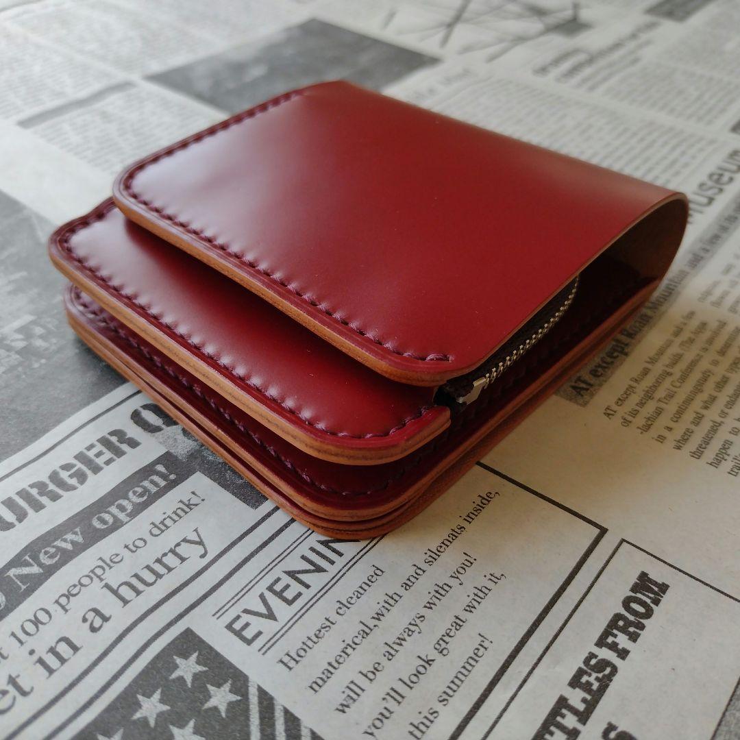 やや訳あり　総コードバン　ショートトラッカー　ウォレット トラッカーズウォレット コードバン 黒 バイカーズウォレット