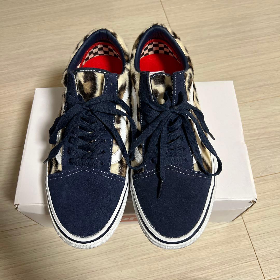 Supreme Vans スニーカー ネイビー/レオパード Supreme Vans Leopard Old Skool (FW23) - $98