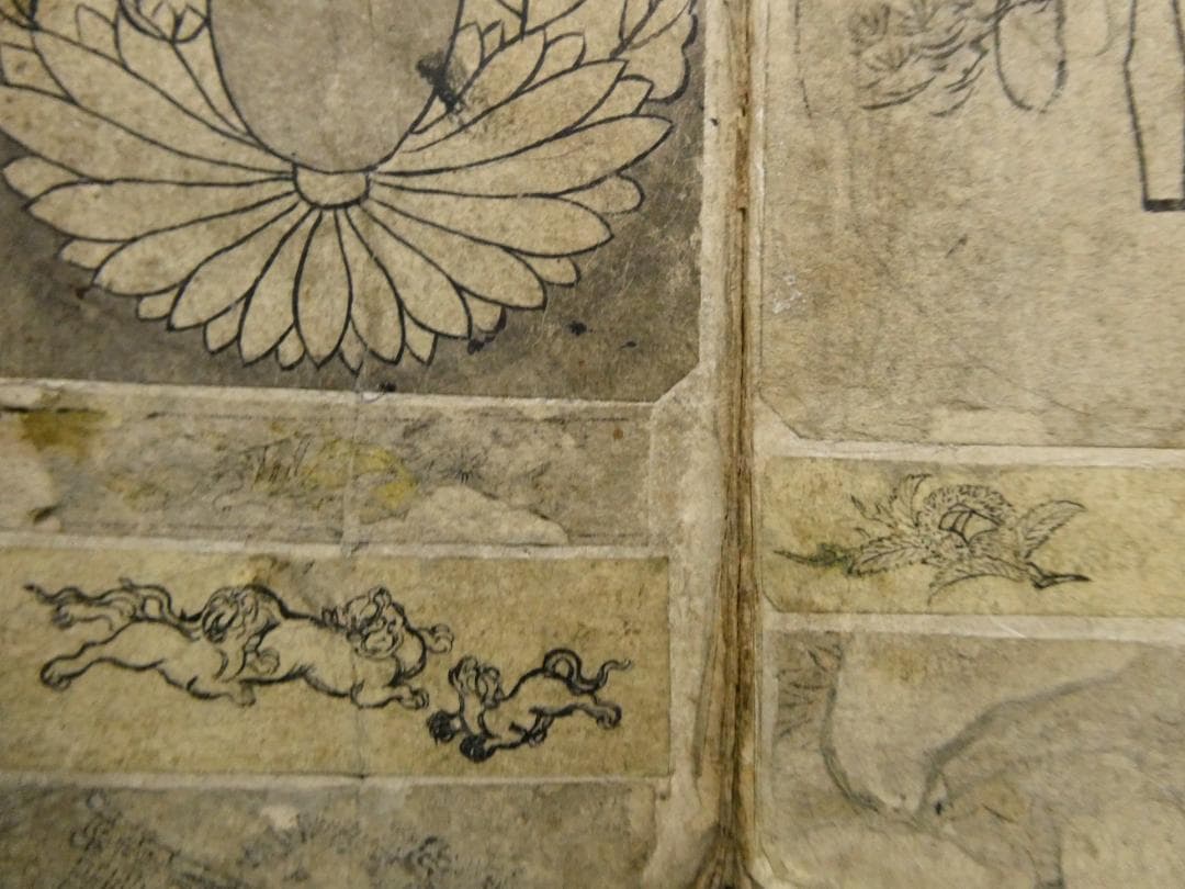 江戸時代 金工師による刀装具下絵帳 ◇武具意匠の貴重資料 鍔・縁頭