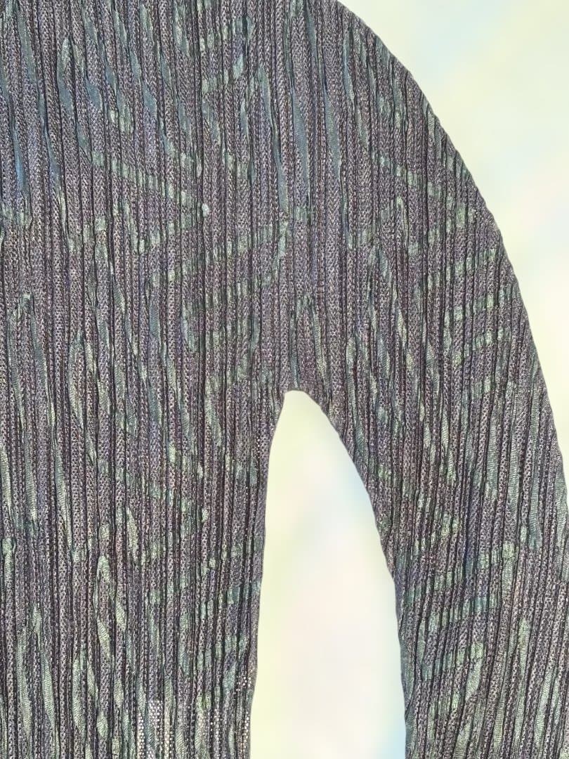 ISSEYMIYAKE プリーツ 透け感 ジグザグ模様 シャツ