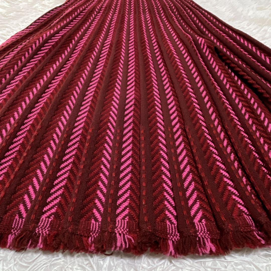 美品】molli フランス製 ウール100％ ニットスカート M エレガント