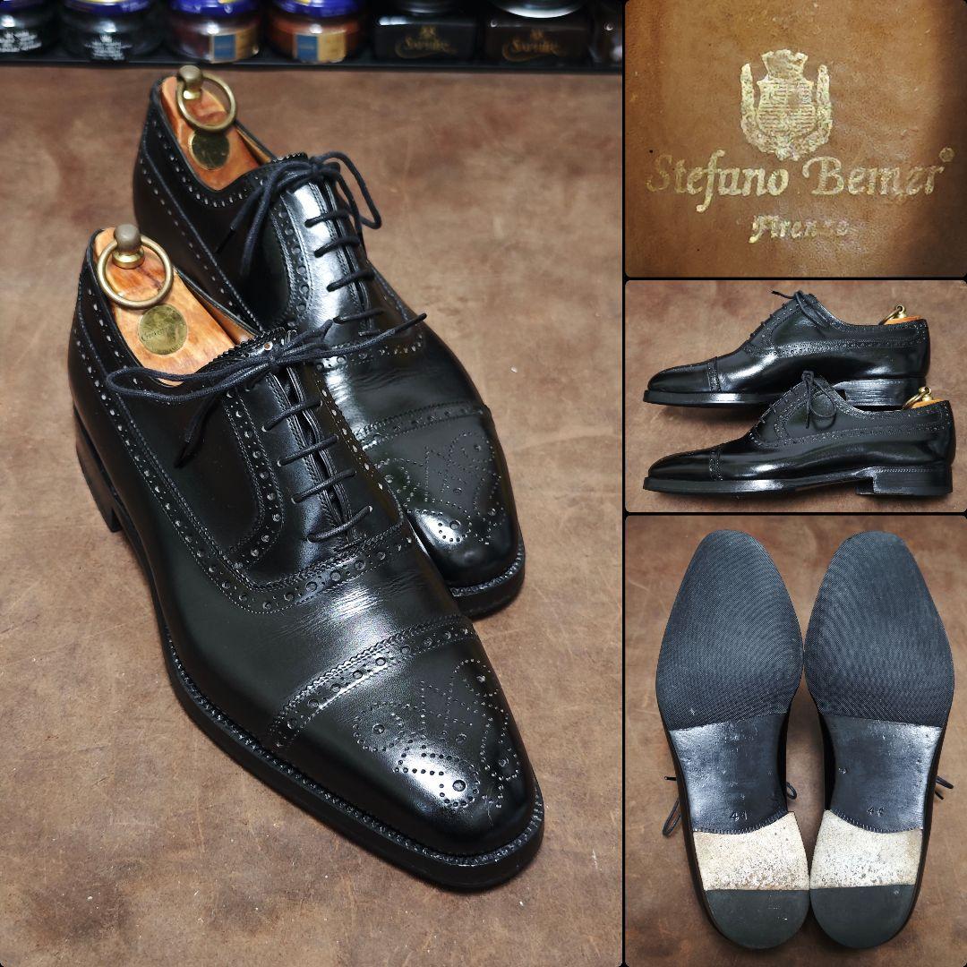 ステファノベーメル　セミブローグ 希少 美品【Stefano Bemer】ステファノベーメル セミブローグ カーフ