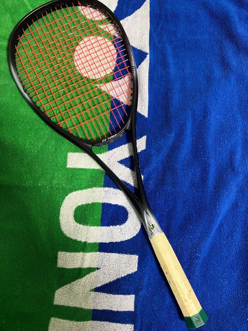 【最終価格】【美品】カスタムフィット　ボルトレイジ8V ソフトテニス　ラケット プレミアム カスタムフィット】VOLTRAGE 8V ボルトレイジ 8V ブラック