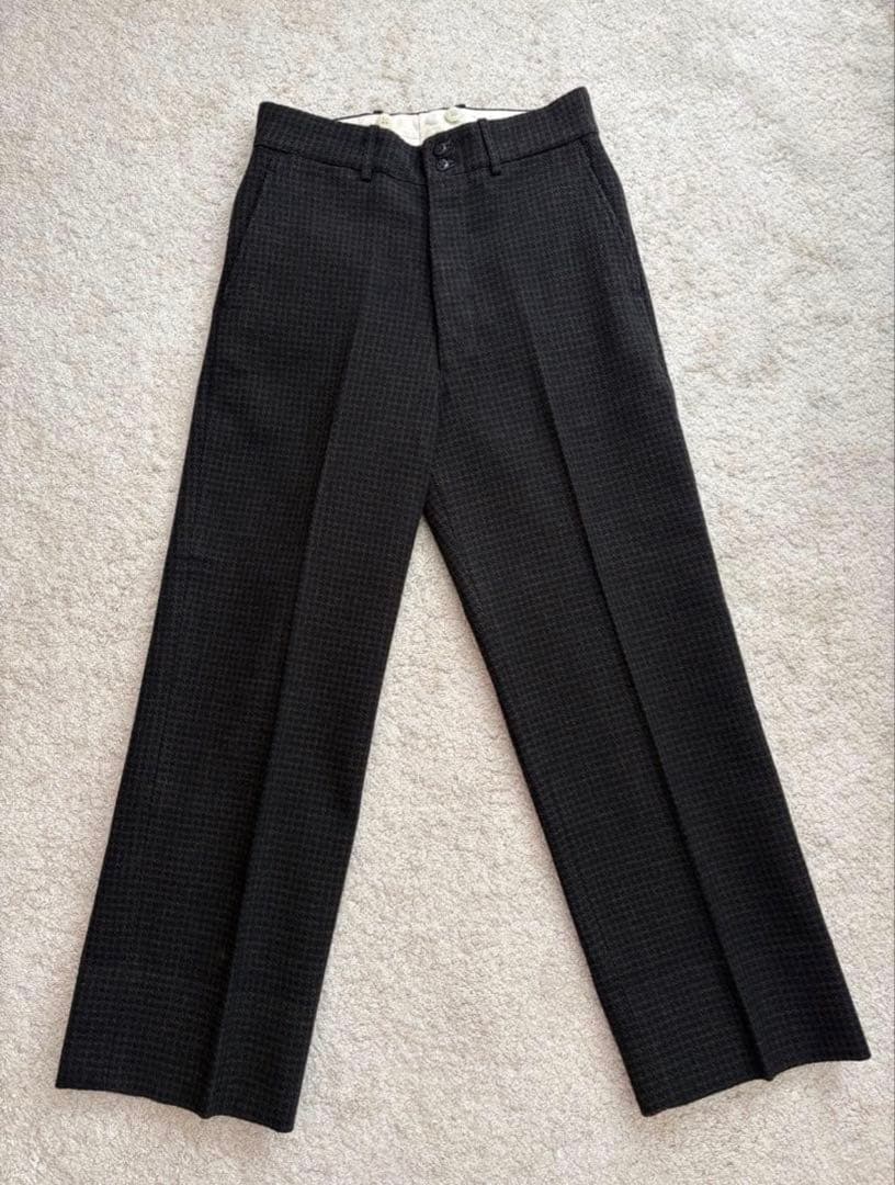 Atlast&Co ハウンドトゥース ウールトラウザー アットラスト 千鳥格子