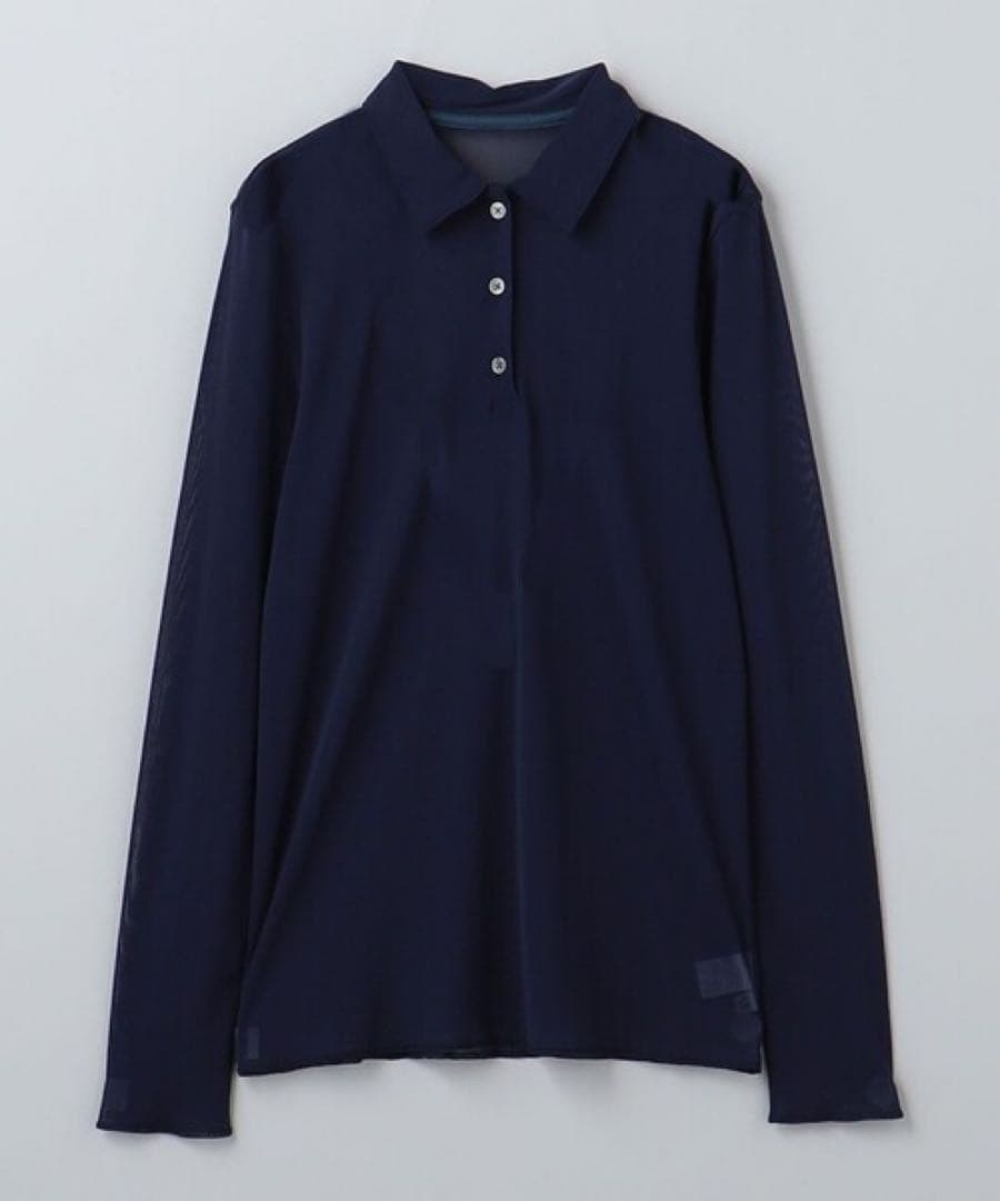 6(ROKU) ナイロン チュール シャツ プルオーバー ネイビー - メルカリ