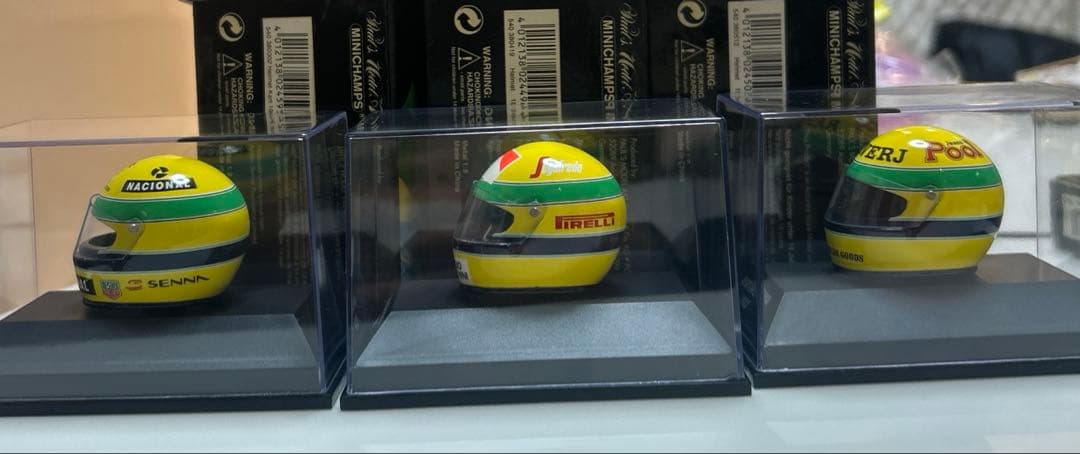 1/8 ミニチャンプス アイルトンセナ ヘルメット 5個セット+ セナ