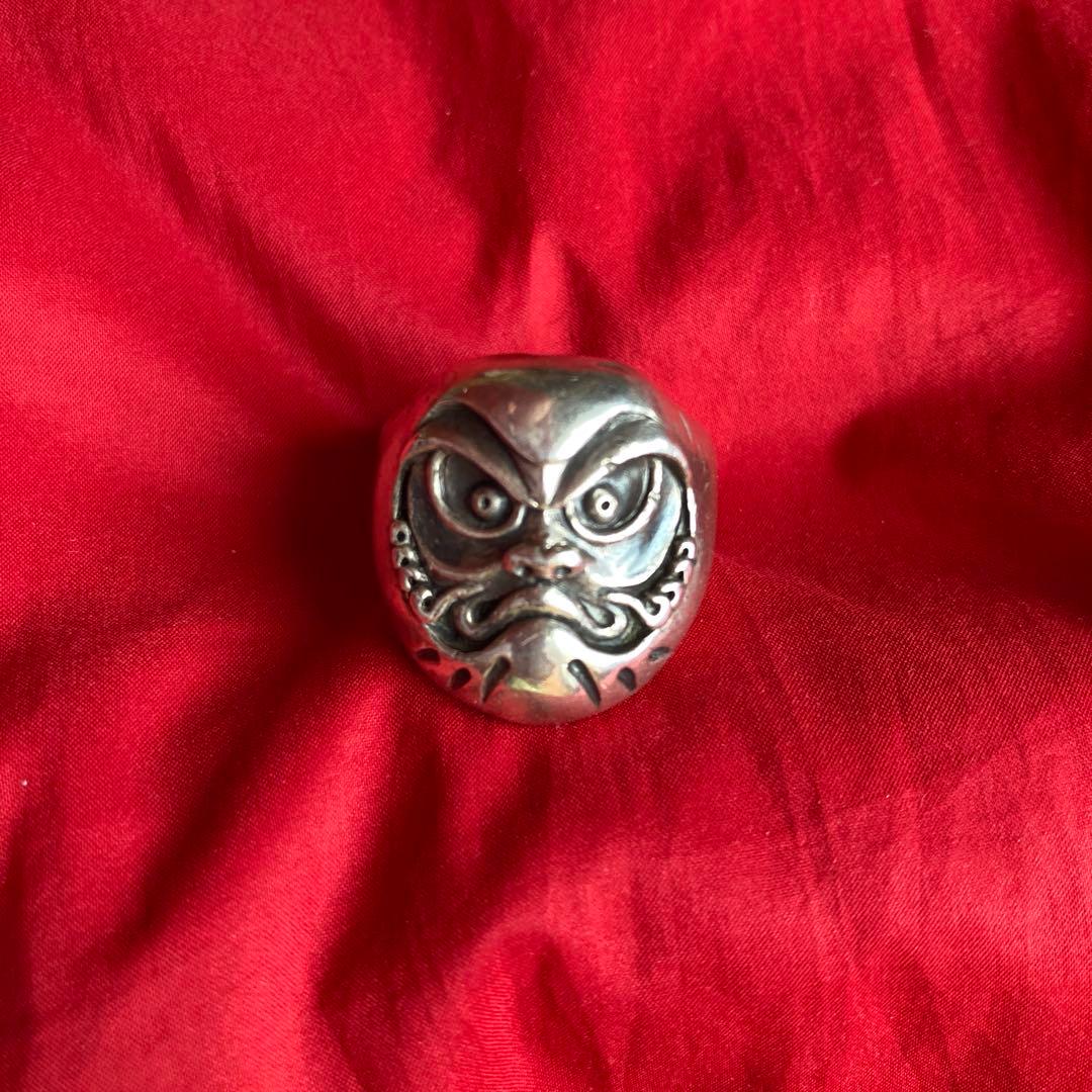 希少！和柄ダルマ シルバーリング 達磨 指輪 だるま リング 22号 SV925