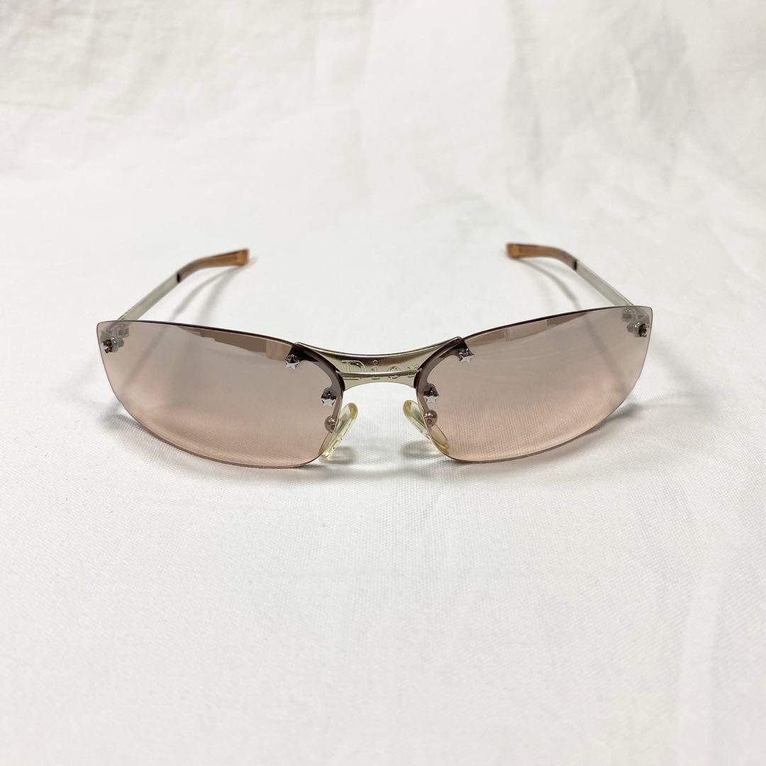 美品✨Christian Dior MINIPOP リムレスサングラス ブラウン 中古・古着通販】Christian Dior (クリスチャン ディオール