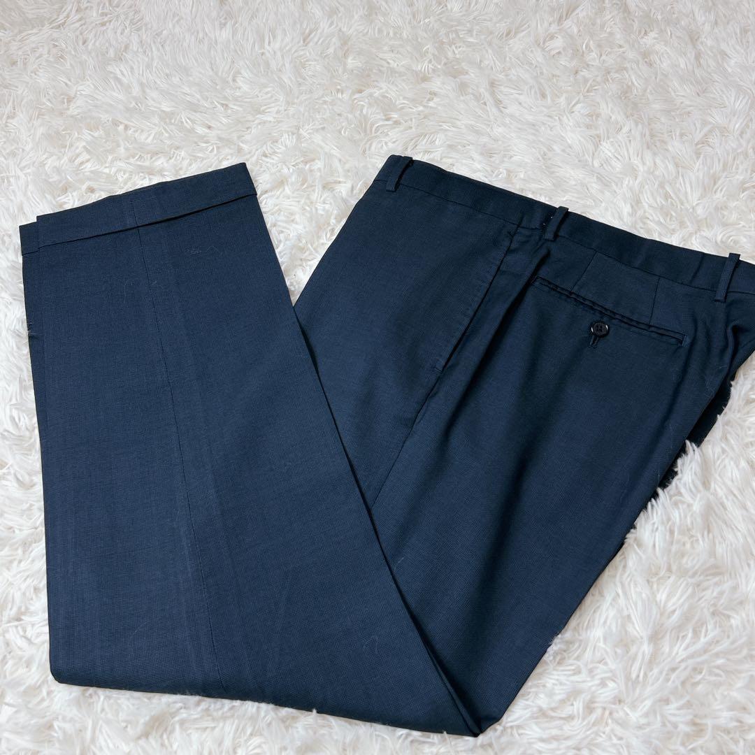 極美品✨BEAMS F セットアップ 3ボタン 無地 ネイビー サイズ95S