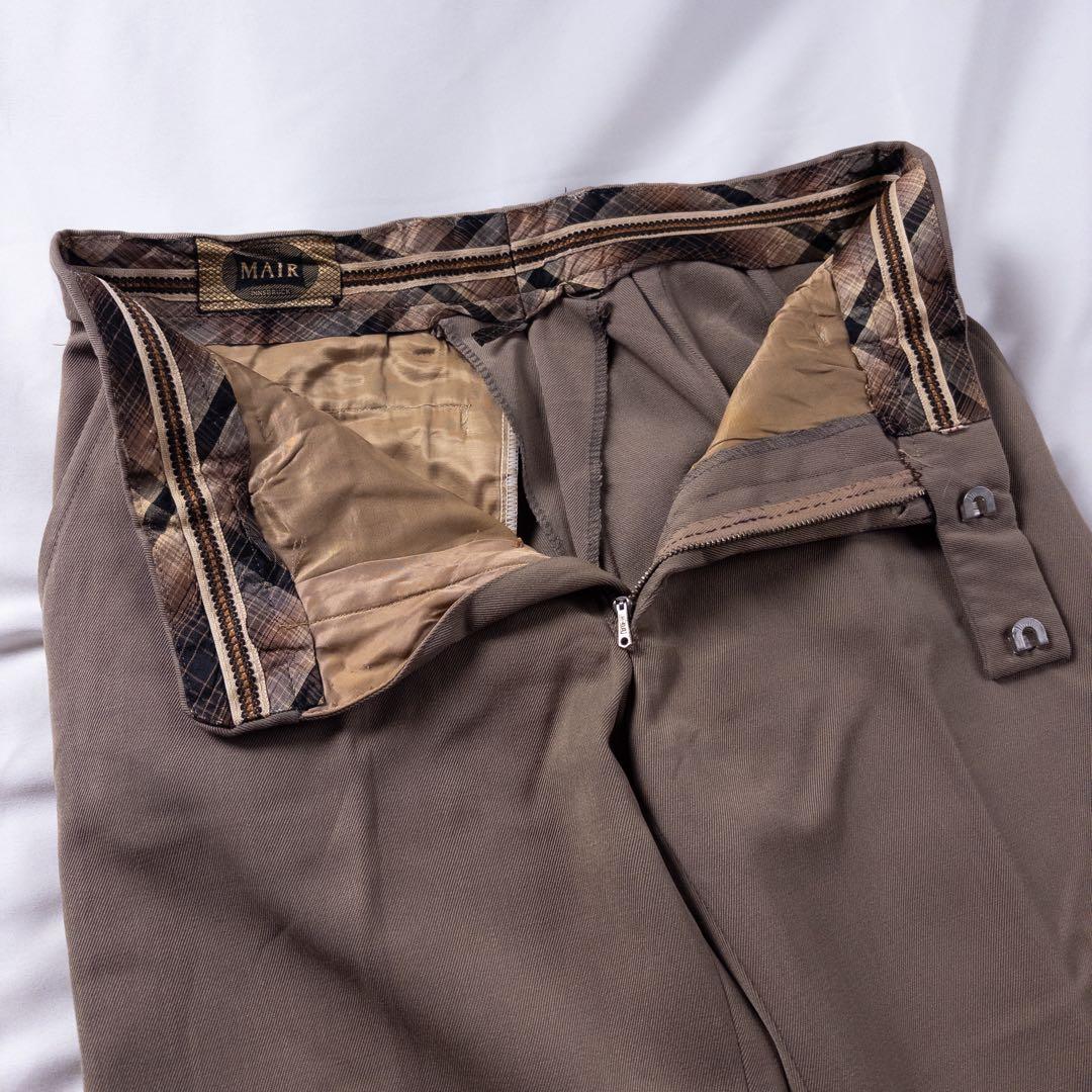 ビンテージ古着70s ノータック レトロ ZIPP ベルボトム フレアスラックス