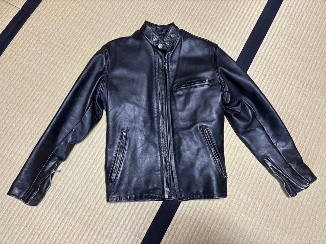 Schott ブラックレザーシングルライダース 34 楽天市場】【ポイント10倍】Schott ショット 馬革 シングルライダース