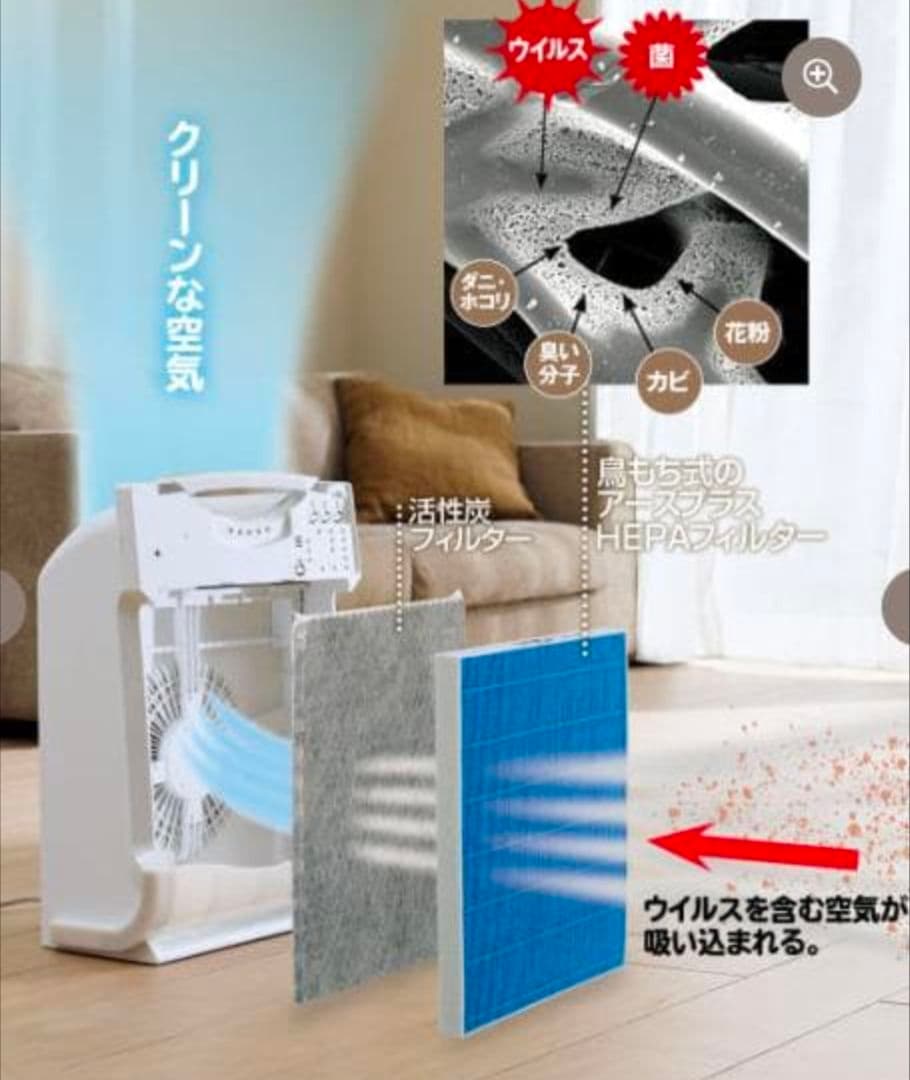 カチャチャ様 専用 アースプラス 空気清浄機【新品】 e+ eA-415J