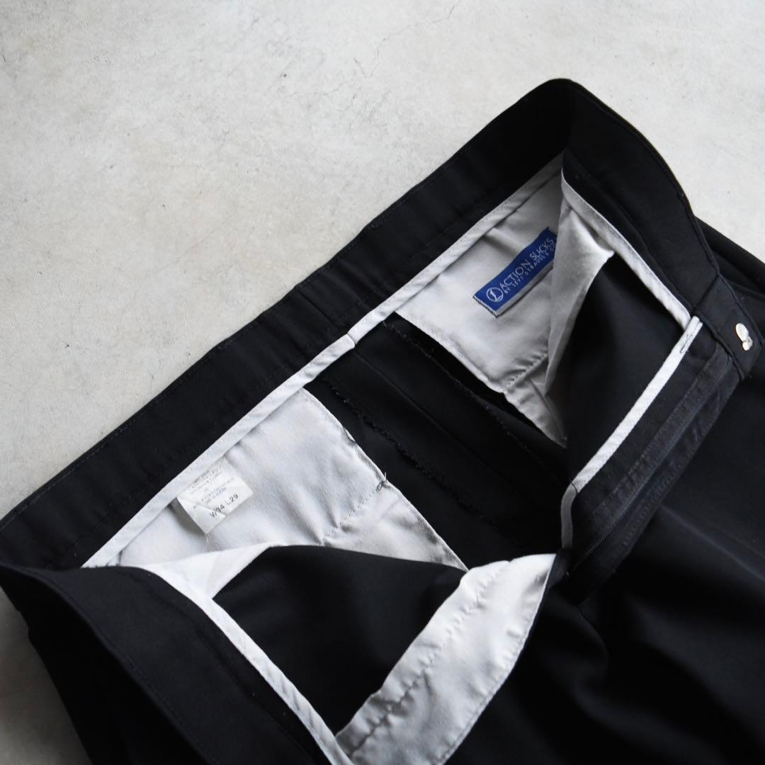 00s リーバイスアクションスラックス ブラック黒 USA W34L29 OVY