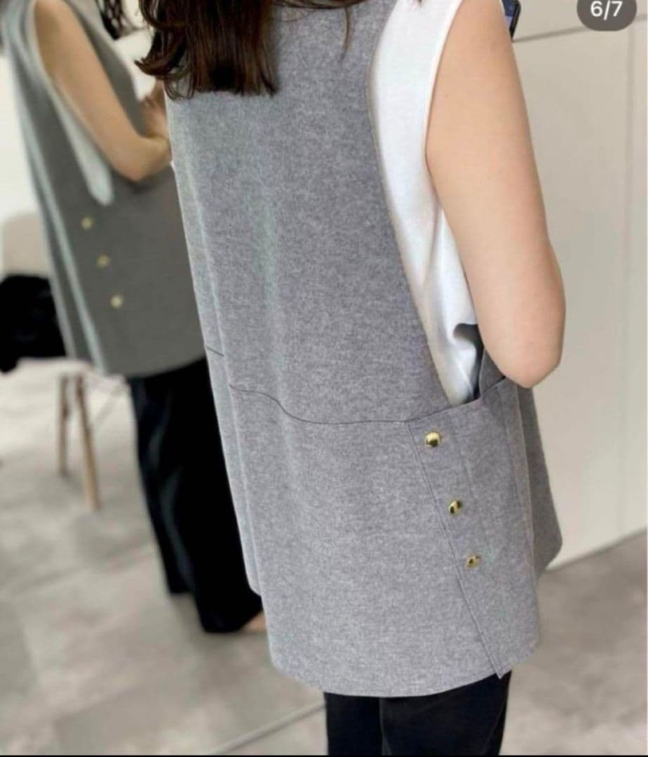 maison de dolce メゾンドドルチェ ウォッシュWニットベスト - メルカリ