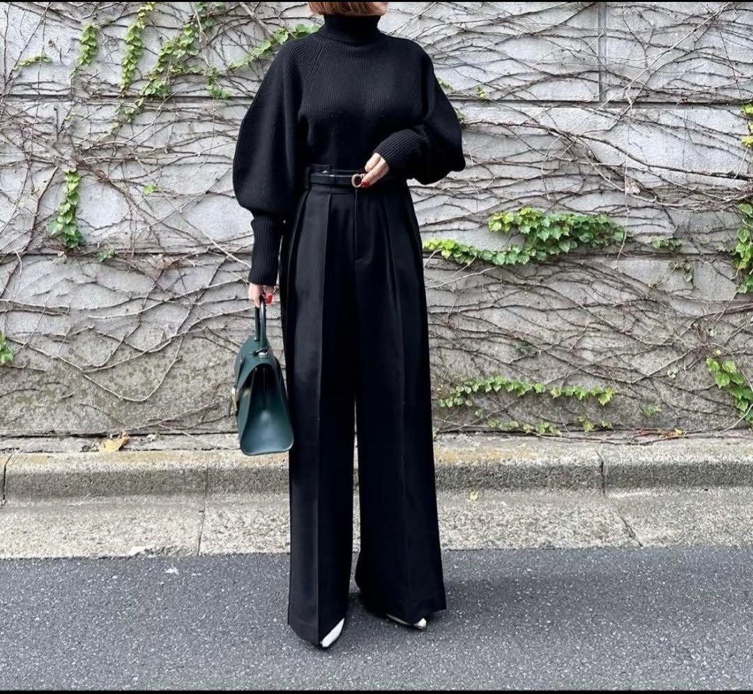 Cygne美品タートルニット コクーンスリーブ ブラック 黒 3_000000019447.jpg?1690939636