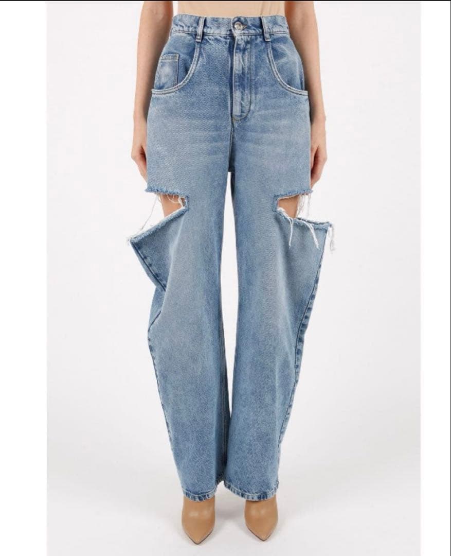 Maison Margiela ♡スラッシュデニム 38 デニムジーンズスラッシュディテール(F216K025)｜阪急百貨店公式通販