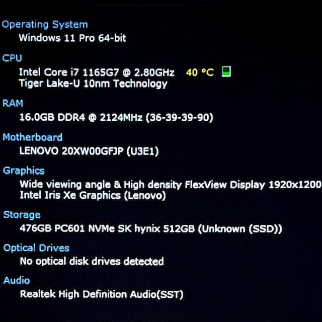 2022製《優良美品》第11世代ハイスペック！フラッグシップモデル！Lenovo