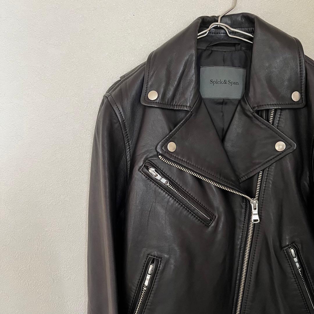 スピックアンドスパン ライダースジャケット 本革(羊) サイズ38