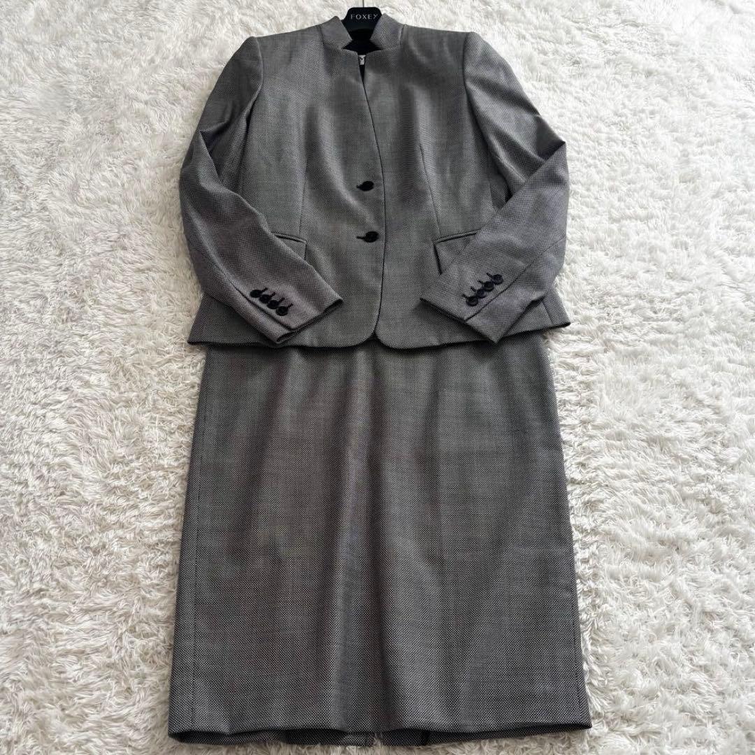 美品✨マックスマーラ 白タク スーツ セットアップ ウール シルク 42