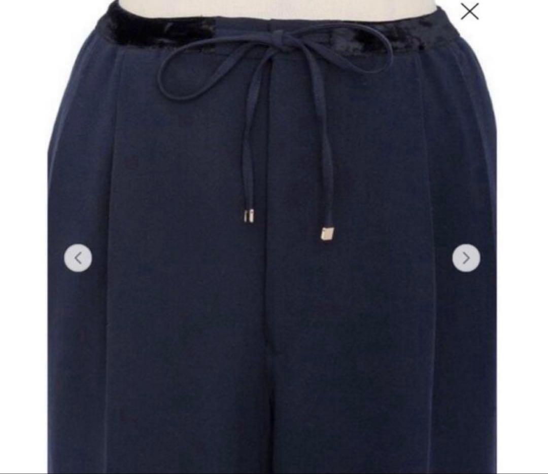 《DRAWER》ウールジョーゼットドロストパンツ　34