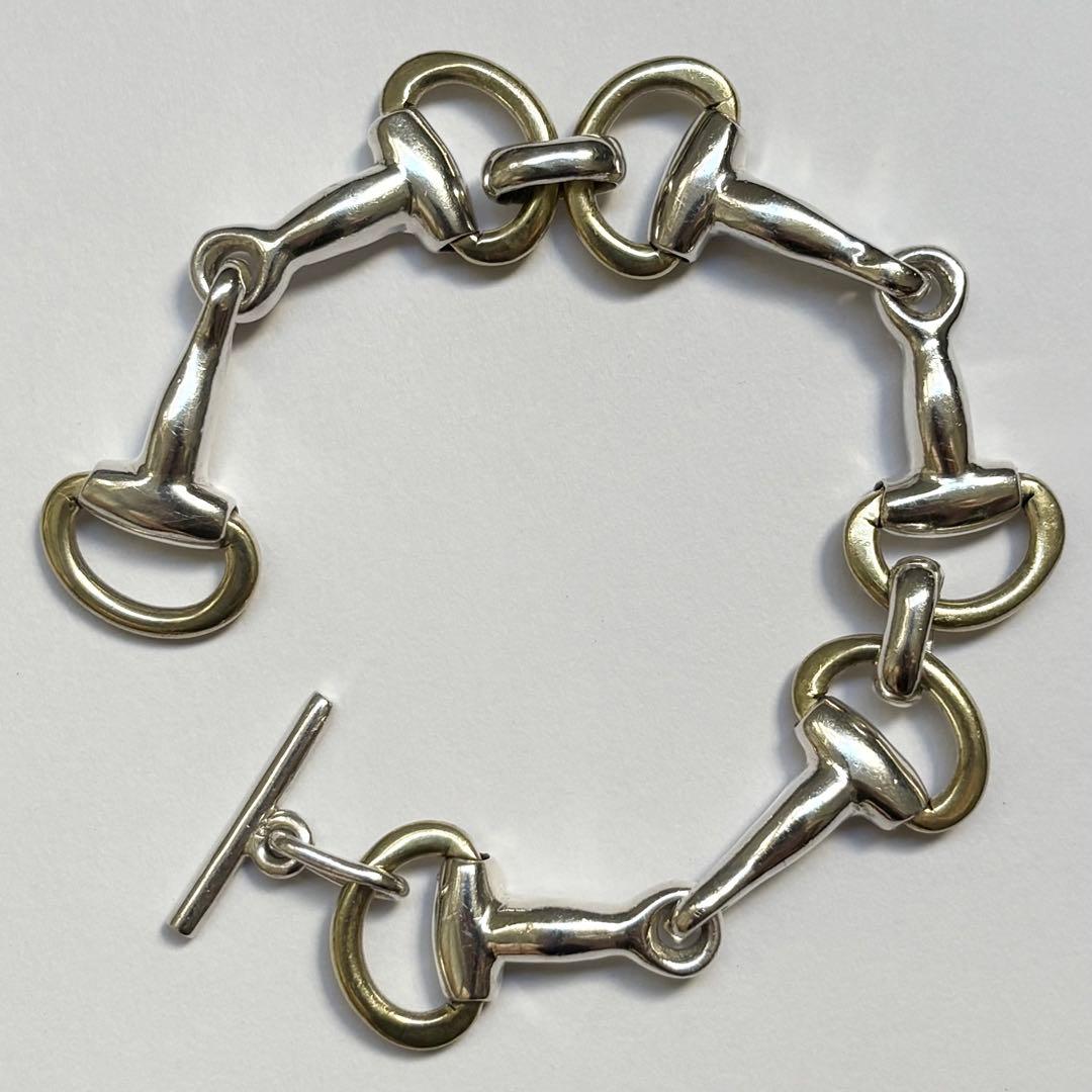 メキシコ製 VINTAGE 925＆Brass ヘビーホースビットブレスレット 4faf474d67a750db1a92a74ec24896