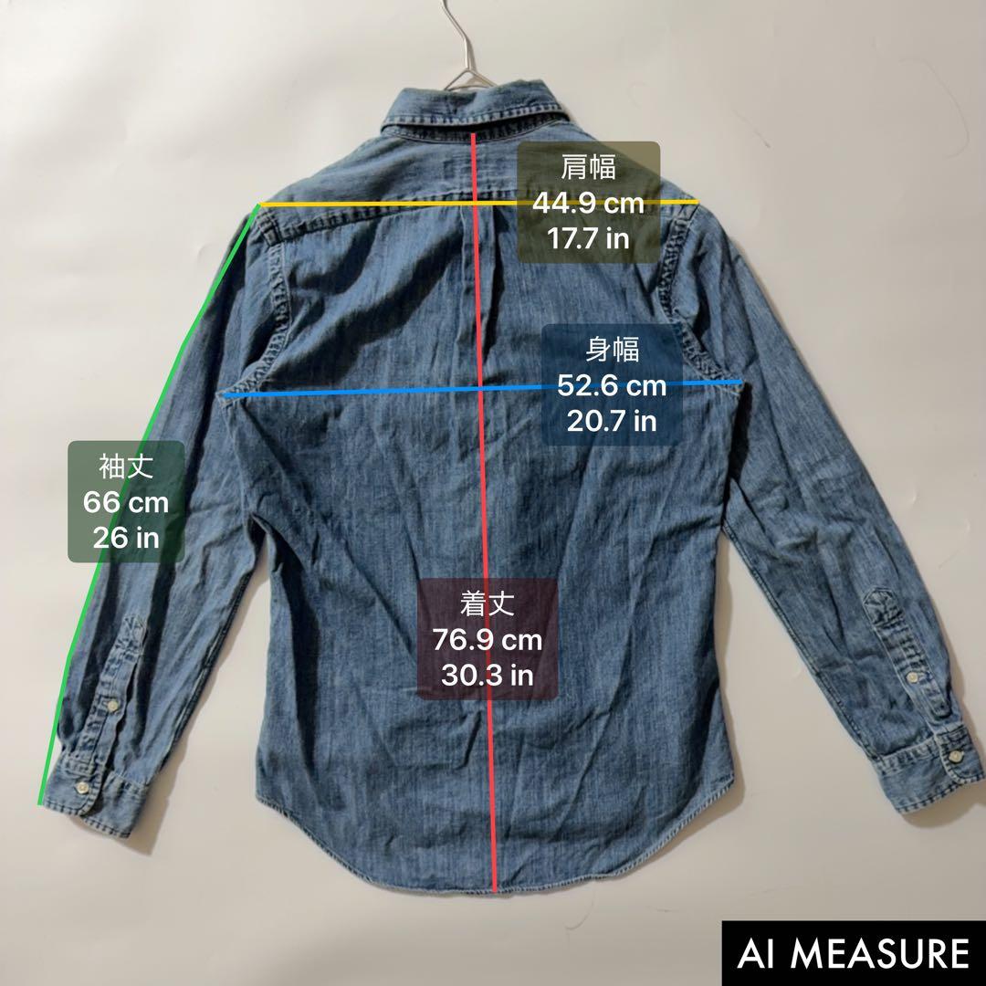 定番✨️ラルフローレン デニムシャツ ポニー刺繍 CLASSIC FIT S