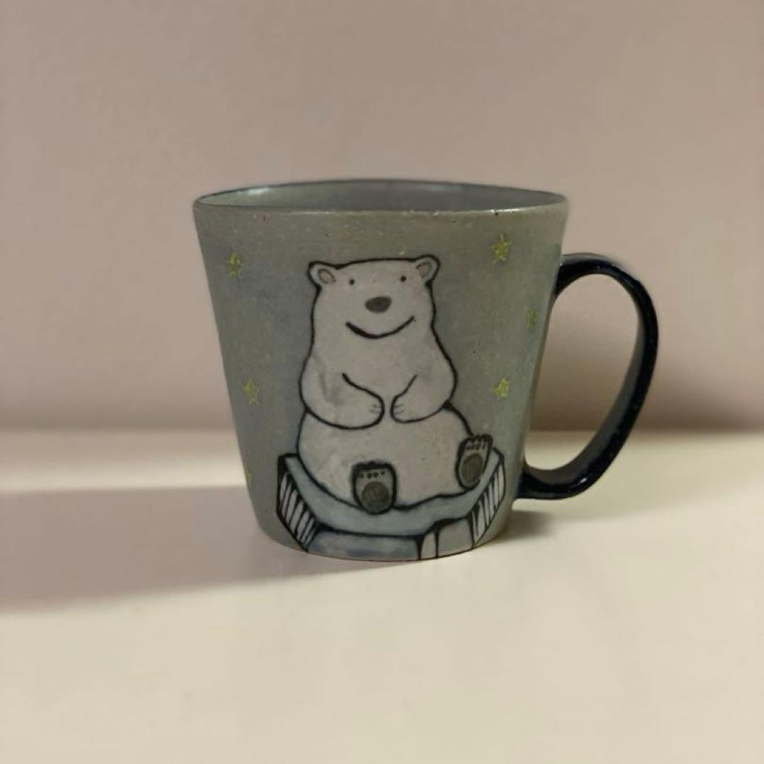 作家 森野奈津子 さん シロクマ マグカップ 白くま しろくま 白熊 白