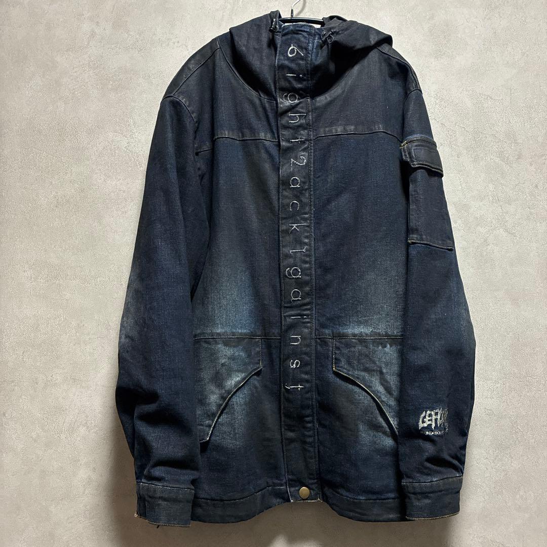 レフラー LEFLAH デニムフードジャケット XL 古着 - メルカリ