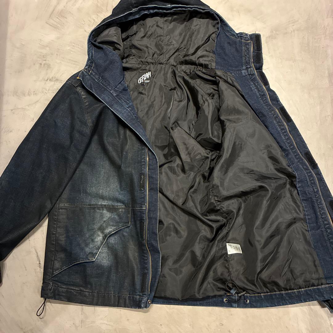 レフラー LEFLAH デニムフードジャケット XL 古着 - メルカリ