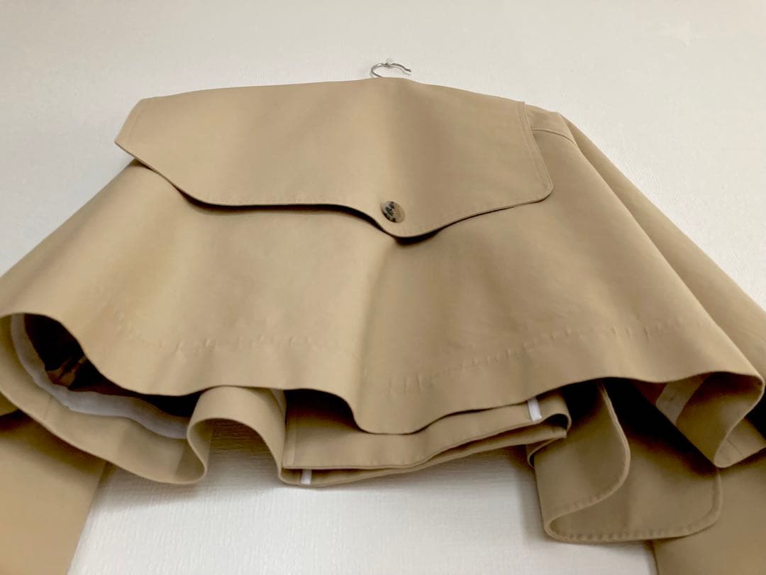 ENFOLD エンフォルド コットンダブルクロス クロップドトレンチジャケット