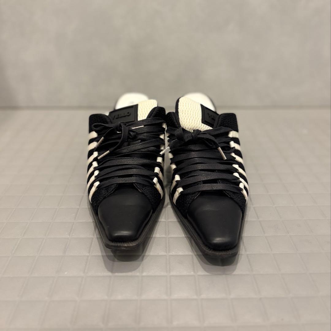 YELLO MONO SNEAKER MULES ヒールスニーカー ミュール YELLO / MONOCHROME SNEAKER MULES