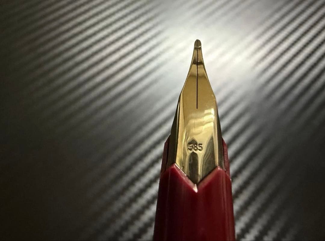 未使用に近い モンブラン No.221 ボルドー M 中字 万年筆 両用式