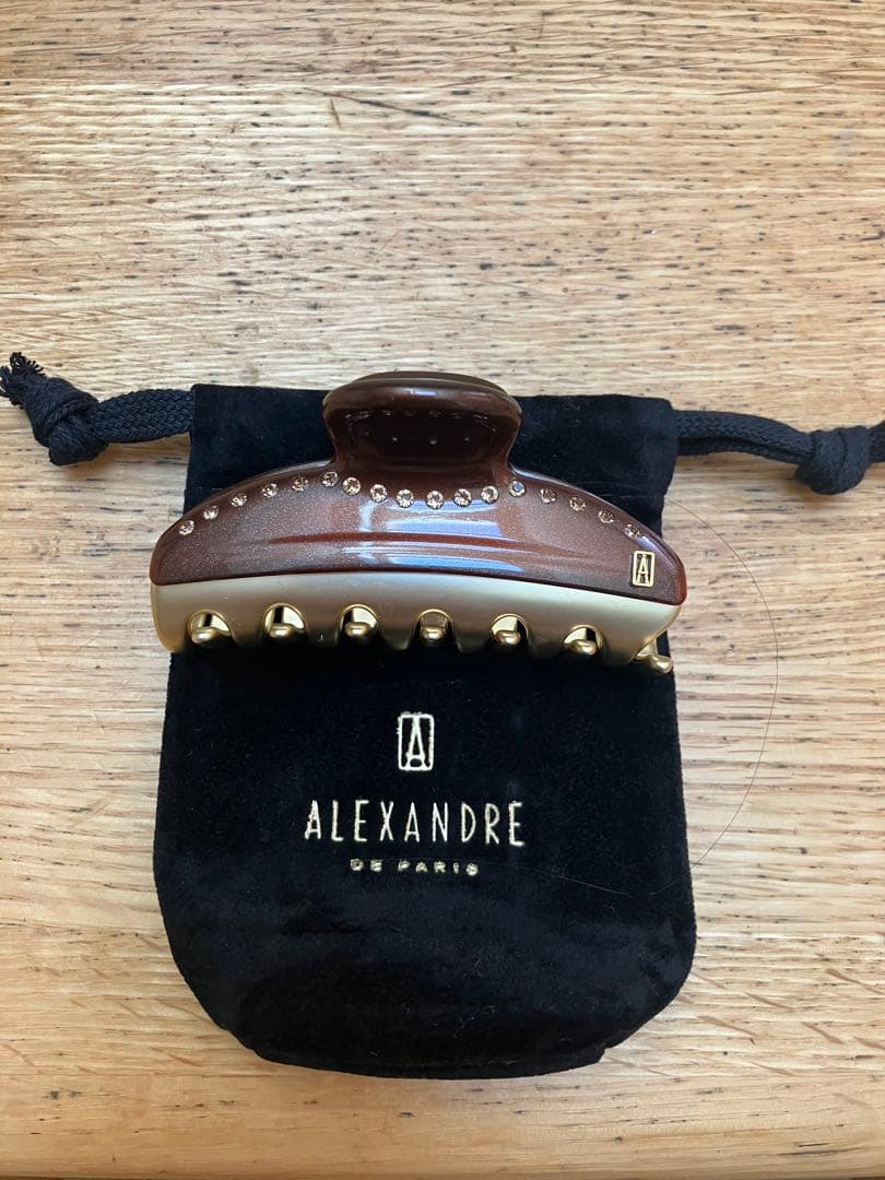 【未使用品】アレクサンドルドゥパリ　VENDOME Mサイズ　ブラウン VENDOME】M クリップ｜ALEXANDRE DE PARIS（アレクサンドル ドゥ パリ）