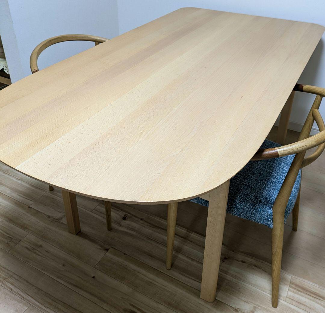 ACTUS \"moku\" 　 日進木工 ナチュラル　ブナ材無垢ダイニングテーブル