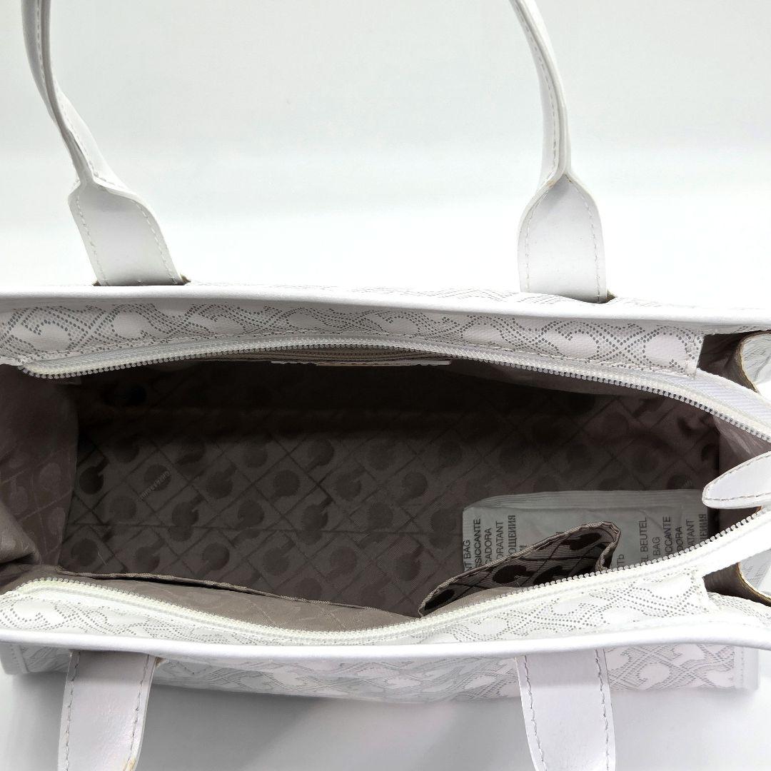 GHERARDINI ハンドバッグ 2way モノグラム レザー ソフティ 白 - メルカリ