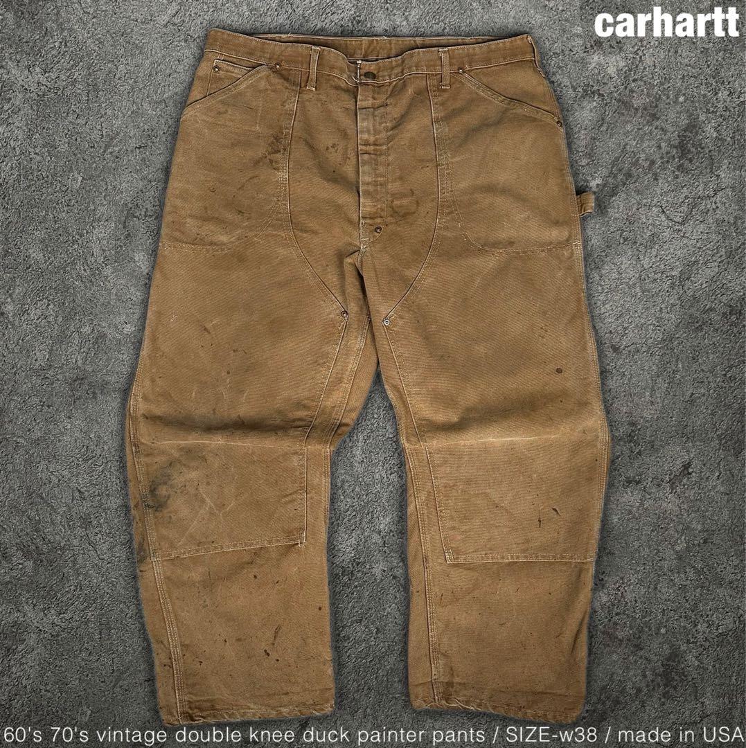 carhartt 60s 70s ビンテージ ダブルニー ペインターパンツ - メルカリ