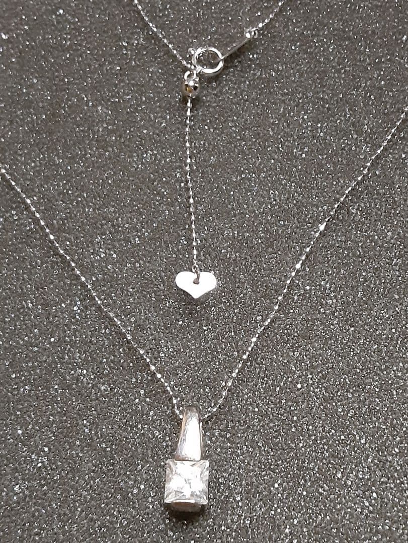 K18 WG ネックレス 45.5cm ボールチェーンアジャスター