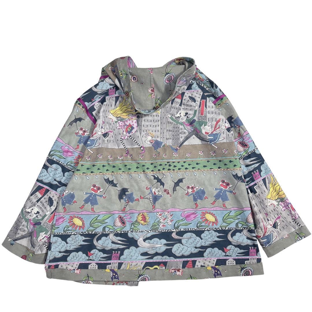 アルベロベロ リバーシブルジャケット ぶたさん総柄 コットン アウター