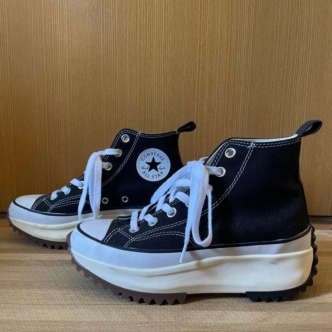 韓国限定】コンバース ランスターハイク 厚底 黒 ハイカット 24.5cm