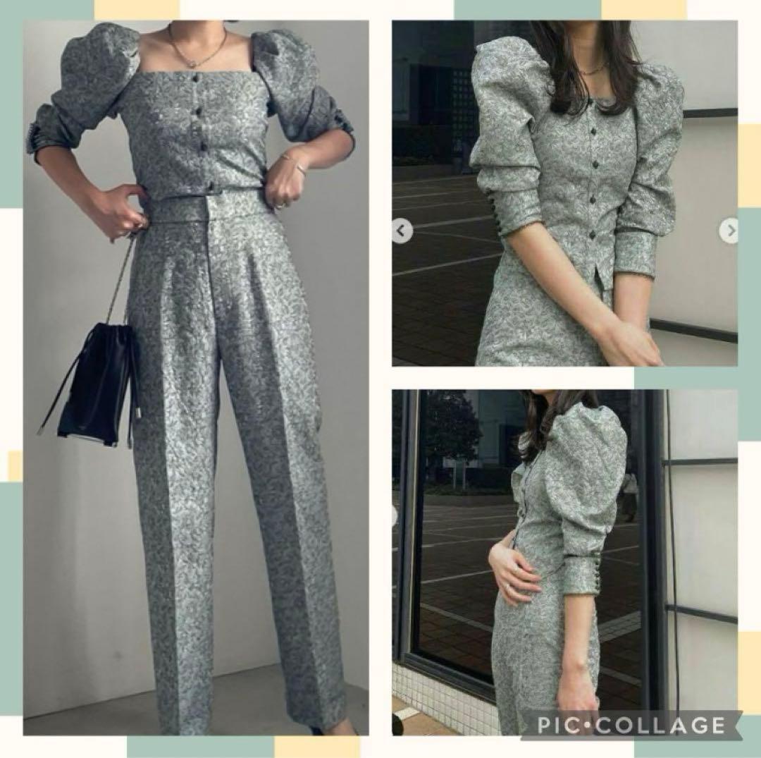 ameri アメリ 3WAY JACQUARD SET UP グリーン - メルカリ