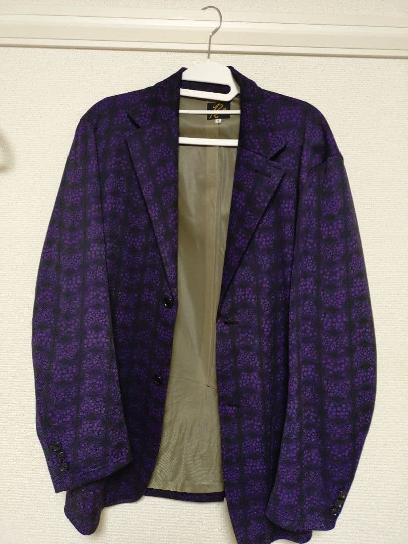 Needles パターン入り テーラードジャケット S Needles◇テーラードジャケット/S/ポリエステル/BLK/無地/FK361