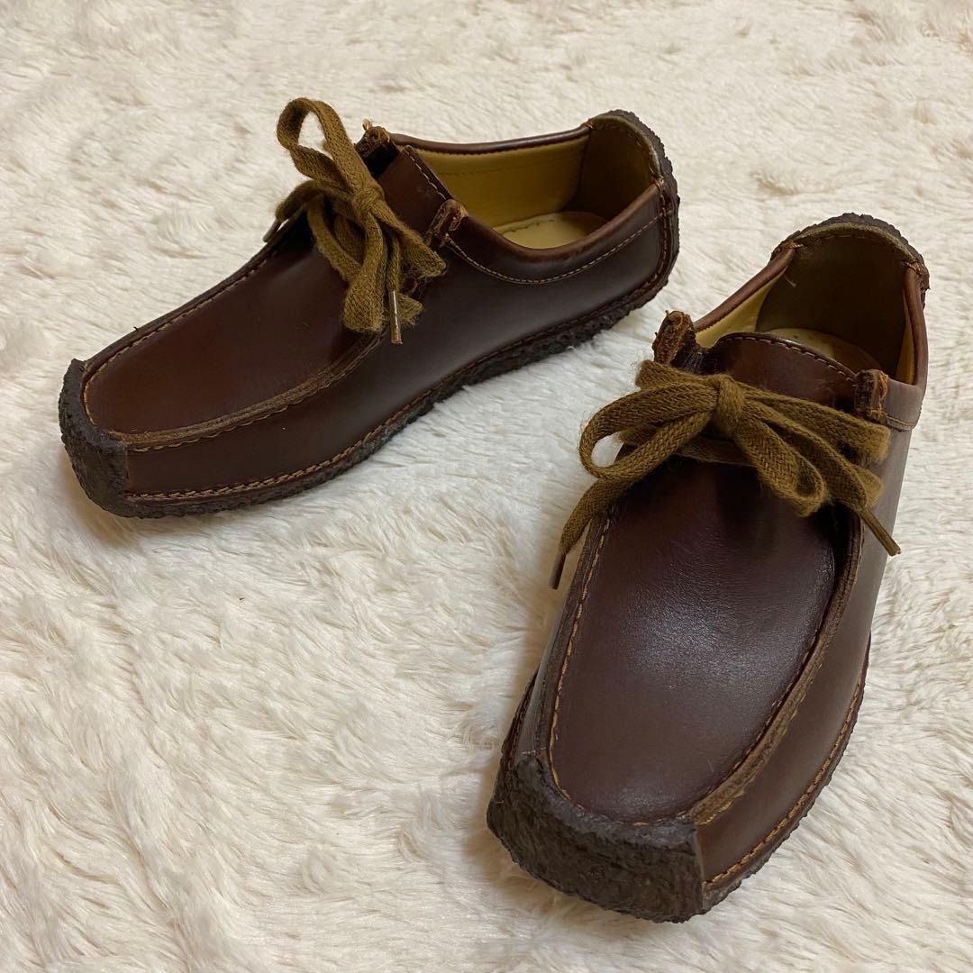 未使用級 クラークス ナタリー ダークブラウン クレープソール レザー