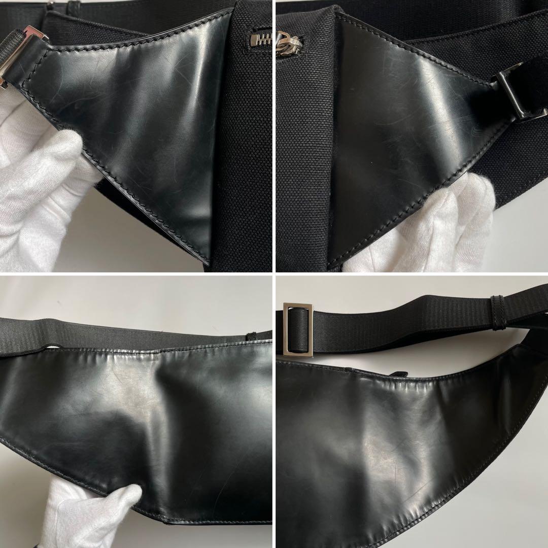 極美品】バレンシアガ ネオリフト ウエストポーチ キャンバス レザー