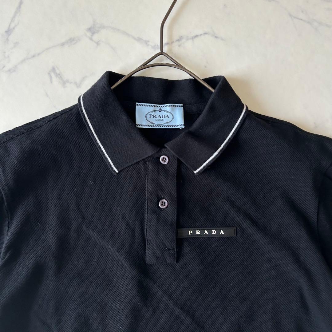 プラダ ポロシャツ 近年モデル ブラック ラバーロゴプレート - メルカリ