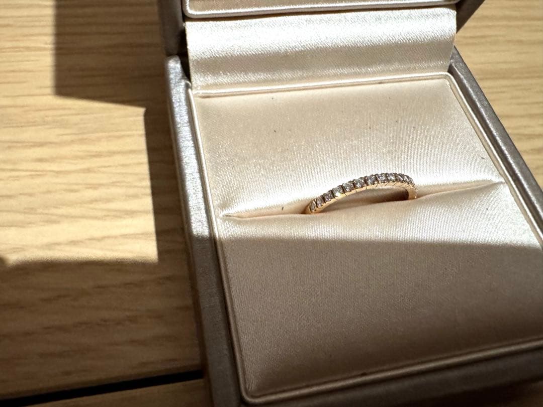 ブルガリ K18PG ハーフエタニティ ダイヤモンドリング 48 ピンク