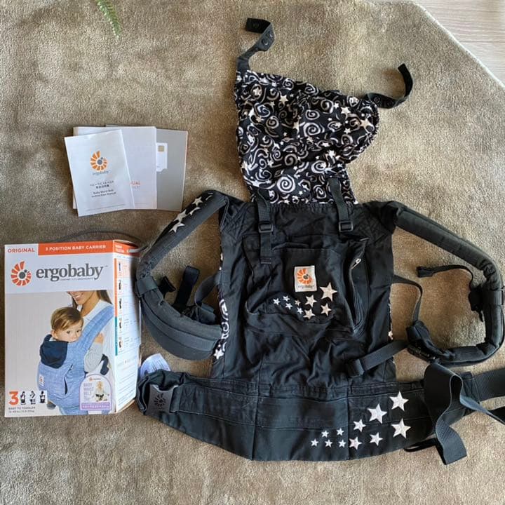 エルゴベビー 抱っこ紐 ブラック 星柄 - メルカリ