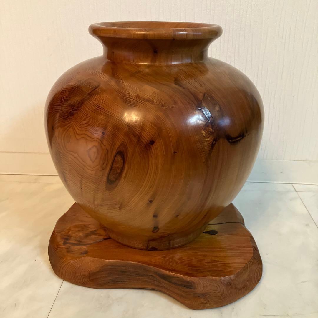 希少 特大壺 壺 屋久杉工芸品 屋久杉壺 特大壺 台座セット - メルカリ