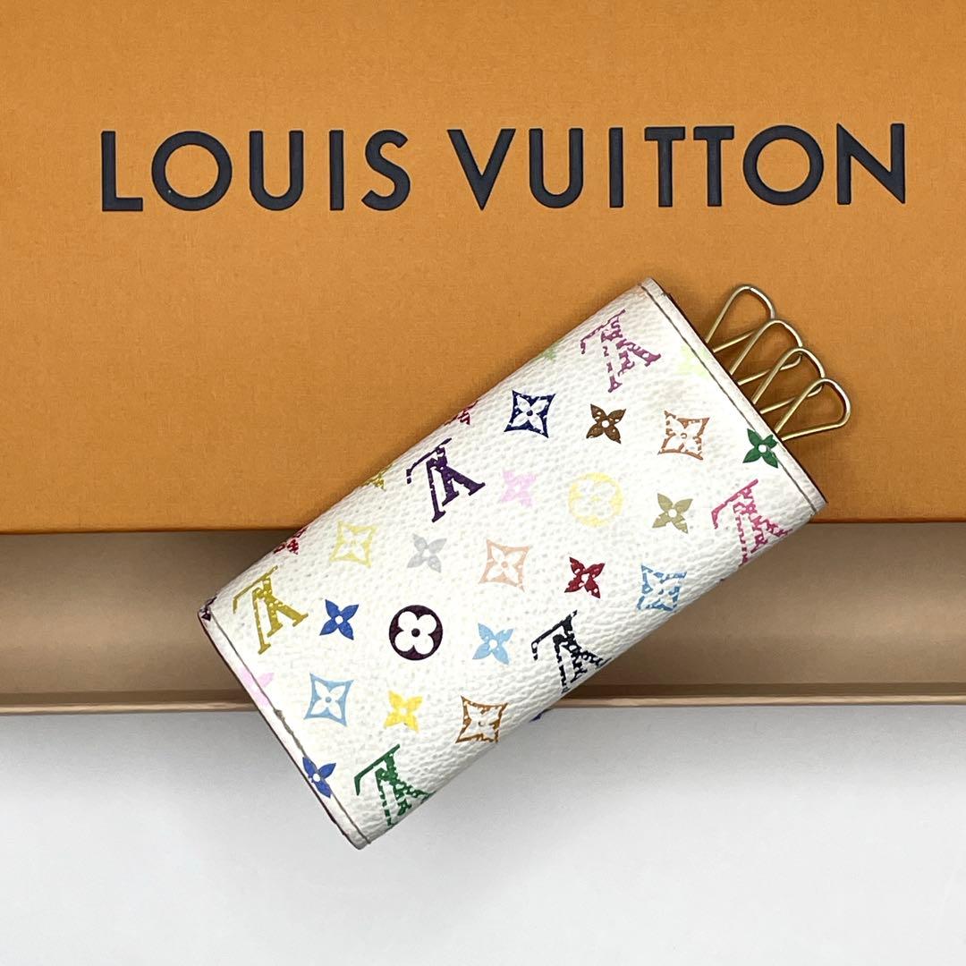 ルイヴィトン ミュルティクレ4 マルチカラー 4連キーケース ホワイト