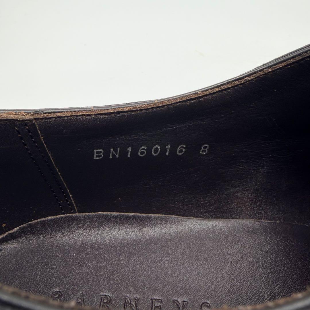 【展示品】バーニーズニューヨーク Uチップ 26.5cm ブラック 外羽根 革靴