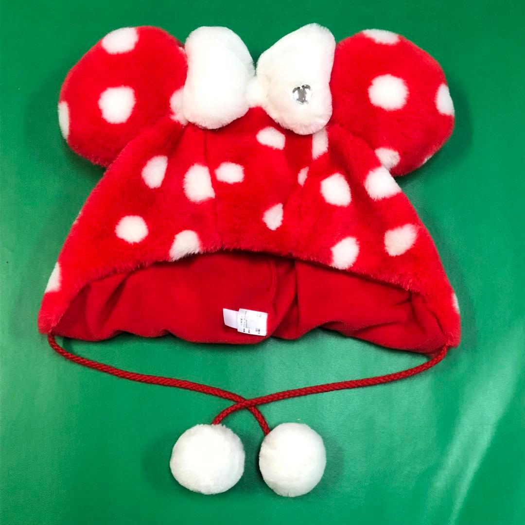 ディズニーリゾート ディズニーランド ミニー ファンキャップ 水玉 赤